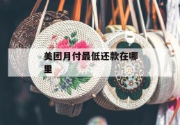 美团月付最低还款在哪里