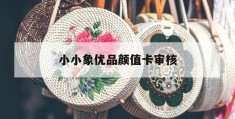 小小象优品颜值卡审核