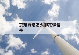 京东白条怎么绑定微信号