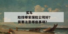 
       买车险找哪家保险公司好？需要注意哪些事项？
     