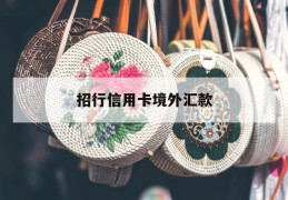 招行信用卡境外汇款