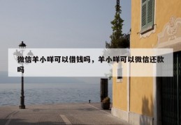 微信羊小咩可以借钱吗，羊小咩可以微信还款吗