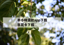 羊小咩贷款app下载享花卡下载