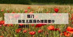 
       厦门新生儿医保办理需要什么材料
     