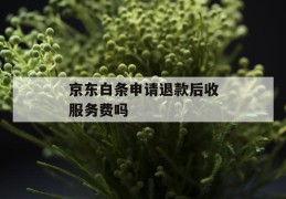 京东白条申请退款后收服务费吗