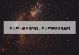 羊小咩一般审核时间，羊小咩审核打电话吗