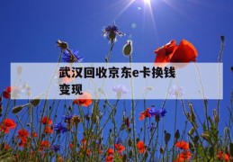 武汉回收京东e卡换钱变现