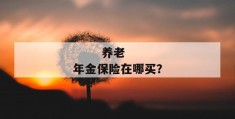 
       养老年金保险在哪买？
     