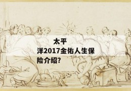 
       太平洋2017金佑人生保险介绍？
     