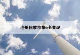 沧州回收京东e卡变现