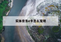 实体京东e卡怎么变现