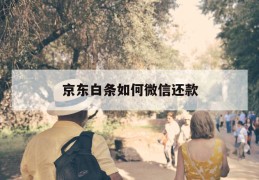 京东白条如何微信还款