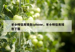 羊小咩信用钱包iphone，羊小咩信用钱包下载