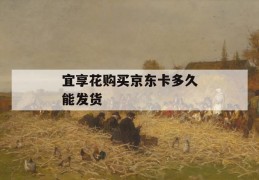 宜享花购买京东卡多久能发货