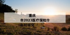 
       重庆市2023医疗保险什么时候交
     