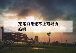 京东白条还不上可以协商吗