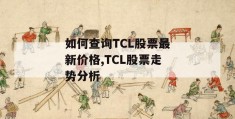 如何查询tcl股票最新价格,tcl股票走势分析