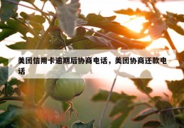 美团信用卡逾期后协商电话，美团协商还款电话