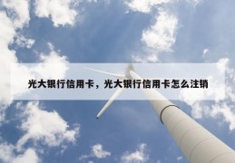 光大银行信用卡，光大银行信用卡怎么注销