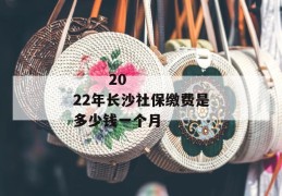 
       2022年长沙社保缴费是多少钱一个月
     