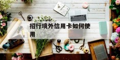 招行境外信用卡如何使用