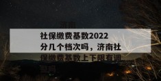 
       济南社保缴费基数2022分几个档次吗，济南社保缴费基数上下限有调整吗
     