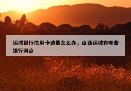 运城银行信用卡逾期怎么办，山西运城有哪些银行网点