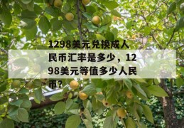 1298美元兑换成人民币汇率是多少，1298美元等值多少人民币？