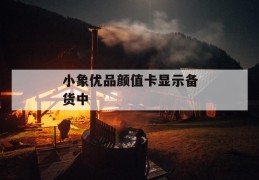 小象优品颜值卡显示备货中