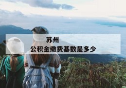 
       苏州公积金缴费基数是多少
     