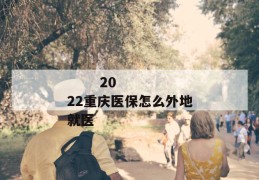 
       2022重庆医保怎么外地就医
     