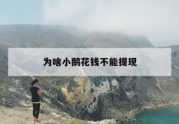 为啥小鹅花钱不能提现