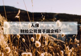 
       人保财险公司属于国企吗？
     