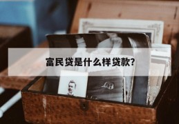 富民贷是什么样贷款？