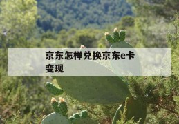 京东怎样兑换京东e卡变现