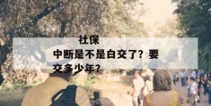 
       社保中断是不是白交了？要交多少年？
     