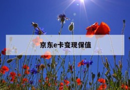 京东e卡变现保值