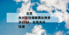 
       北京大兴区社保缴费比例多少2022，北京大兴社保
     