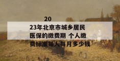 
       2023年北京市城乡居民医保的缴费期 个人缴费标准每人每月多少钱
     