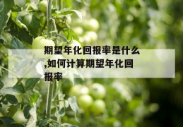 期望年化回报率是什么,如何计算期望年化回报率