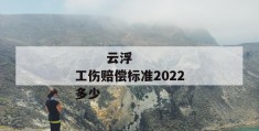 
       云浮工伤赔偿标准2022多少
     