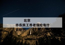 
       北京市农民工养老保险有什么规则
     