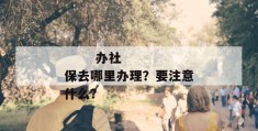 
       办社保去哪里办理？要注意什么？
     