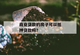 商业贷款的房子可以抵押贷款吗？