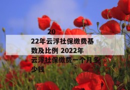 
       2022年云浮社保缴费基数及比例 2022年云浮社保缴费一个月多少钱
     