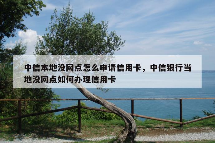 中信本地没网点怎么申请信用卡，中信银行当地没网点如何办理信用卡 第1张