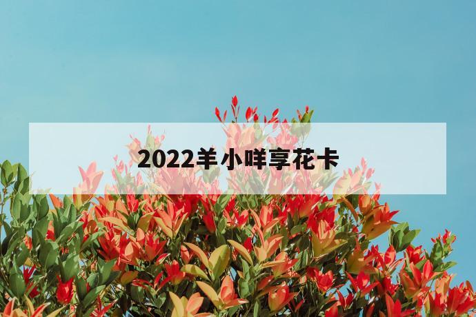 2022羊小咩享花卡 第1张