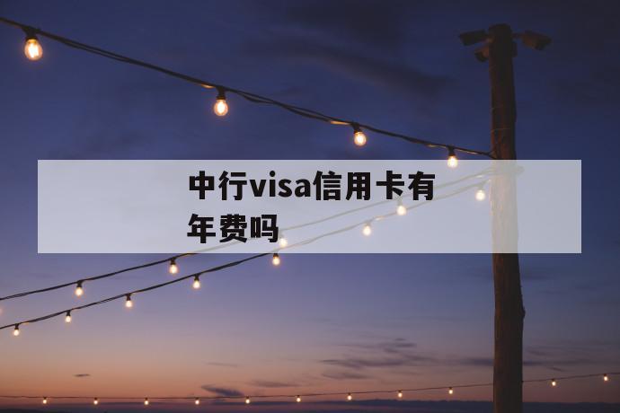 中行visa信用卡有年费吗 第1张