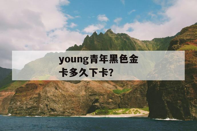 young青年黑色金卡多久下卡？ 第1张