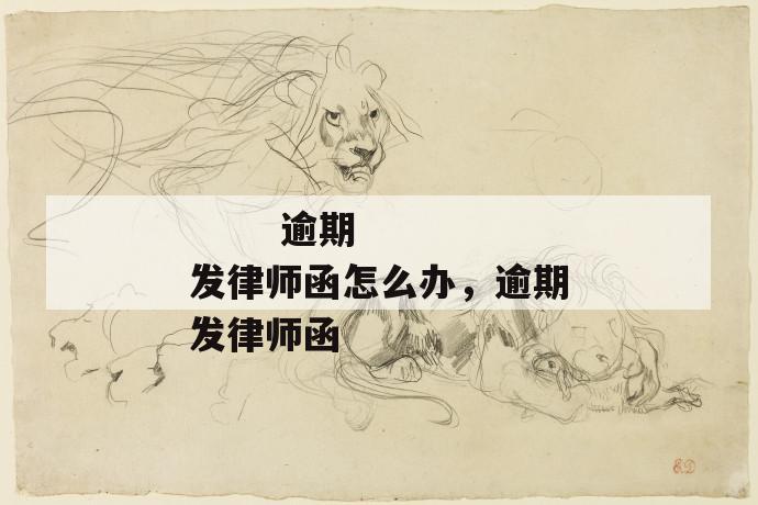 
       逾期发律师函怎么办，逾期发律师函
     